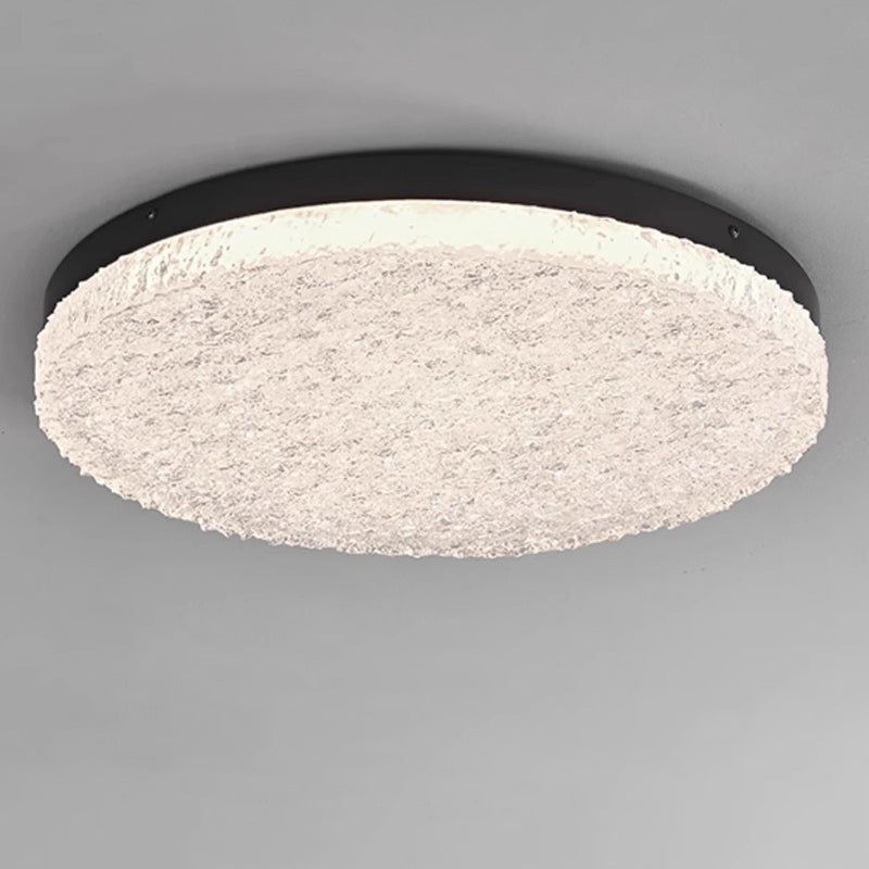 Moderne unbedeutende runde strukturierte Aluminiumharz-LED-Unterputz-Deckenleuchte für Schlafzimmer 