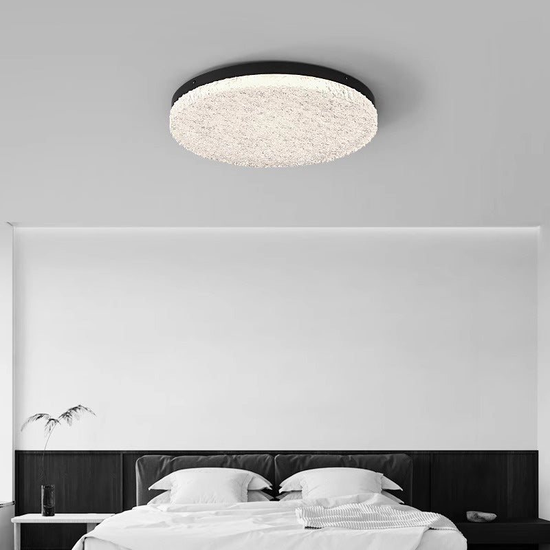 Moderne unbedeutende runde strukturierte Aluminiumharz-LED-Unterputz-Deckenleuchte für Schlafzimmer 