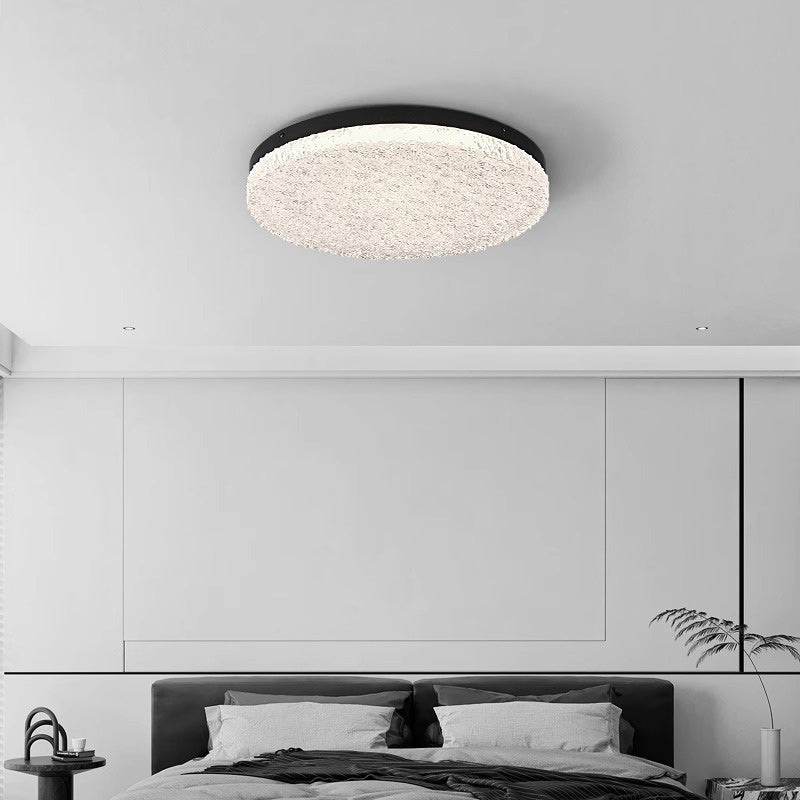 Moderne unbedeutende runde strukturierte Aluminiumharz-LED-Unterputz-Deckenleuchte für Schlafzimmer 