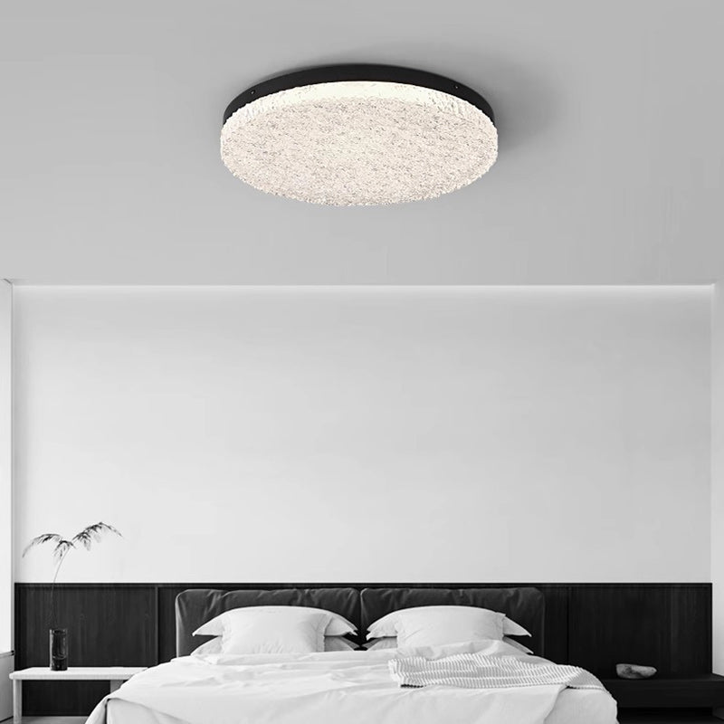 Moderne unbedeutende runde strukturierte Aluminiumharz-LED-Unterputz-Deckenleuchte für Schlafzimmer 