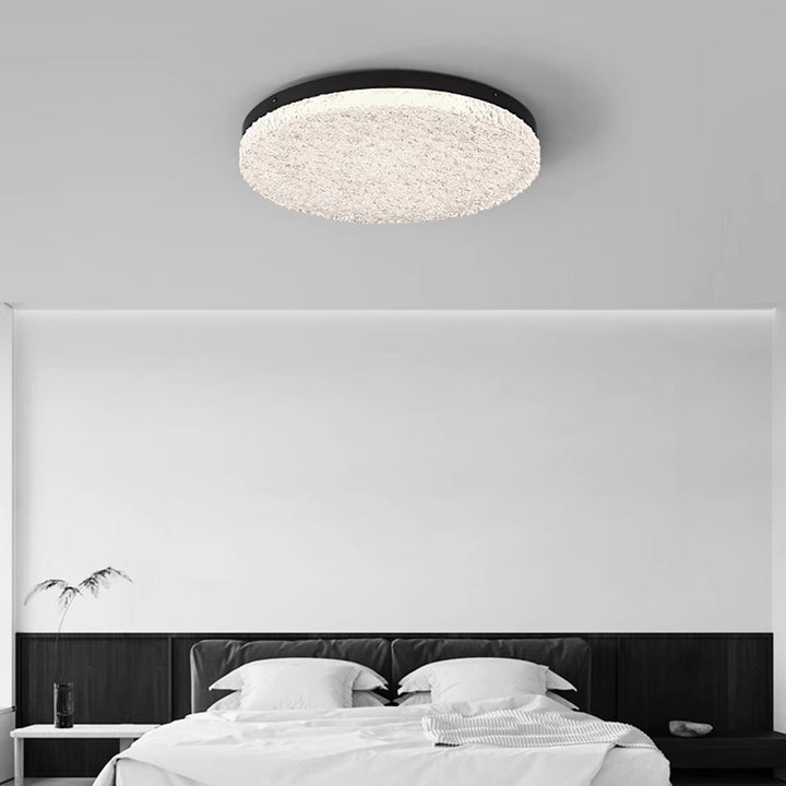 Moderne unbedeutende runde strukturierte Aluminiumharz-LED-Unterputz-Deckenleuchte für Schlafzimmer 