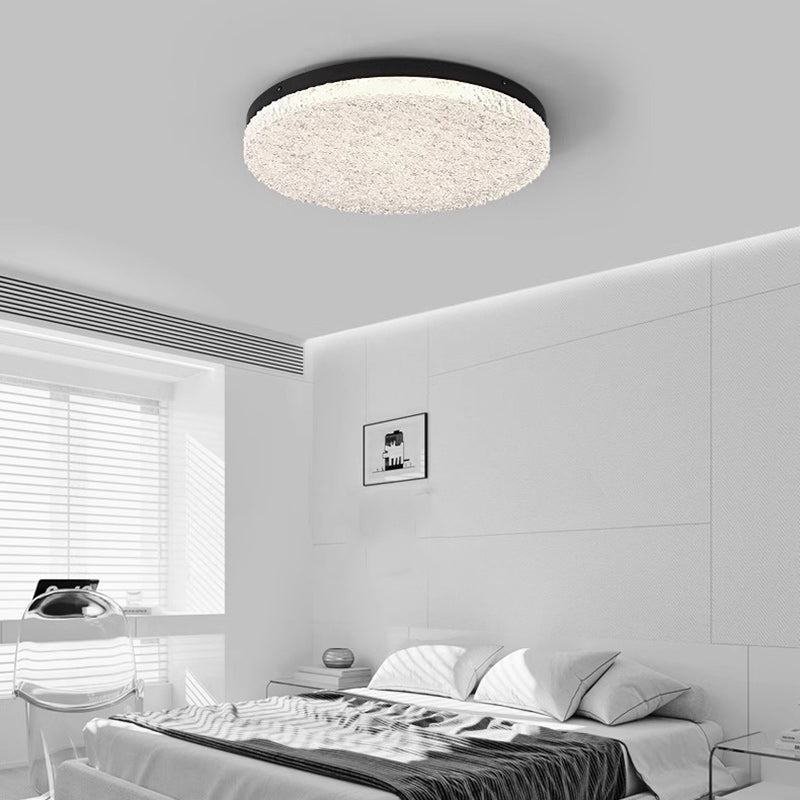 Moderne unbedeutende runde strukturierte Aluminiumharz-LED-Unterputz-Deckenleuchte für Schlafzimmer 