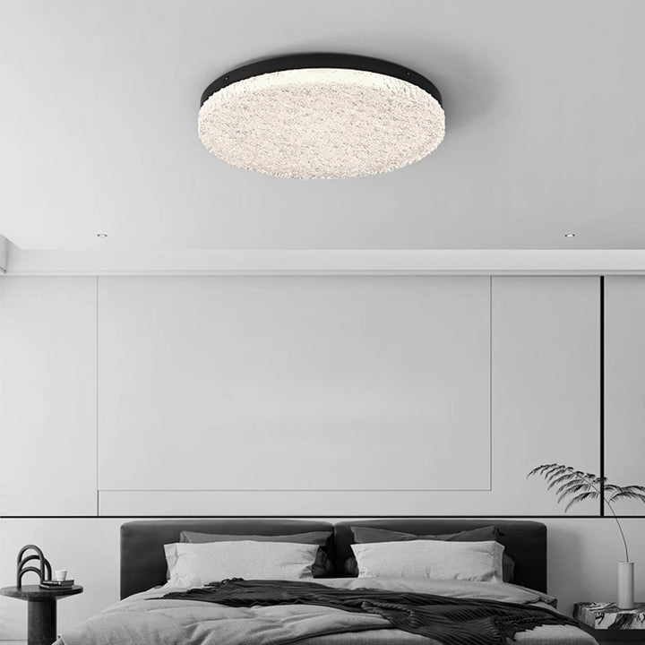 Moderne unbedeutende runde strukturierte Aluminiumharz-LED-Unterputz-Deckenleuchte für Schlafzimmer 