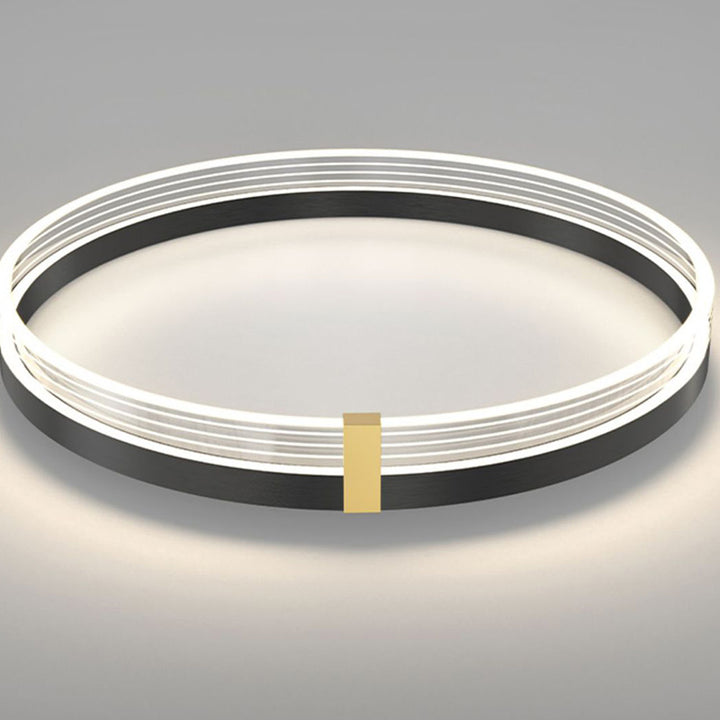 Contemporary Scandinavian Round Circle Rectangle Iron Acrylic LED Flush Mount Ceiling Light For Bedroom