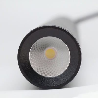 ضوء قلادة LED أسطواني طويل من الألمنيوم المصبوب والأكريليك بتصميم حديث وبسيط لغرفة المعيشة 