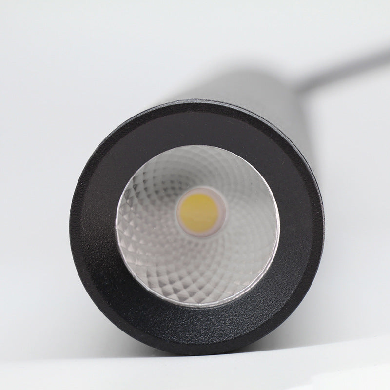 ضوء قلادة LED أسطواني طويل من الألمنيوم المصبوب والأكريليك بتصميم حديث وبسيط لغرفة المعيشة 