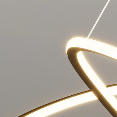 現代的なスカンジナビアの月の周りのサークル 鉄 アルミニウム 樹脂 LED シャンデリア ダイニングルーム用のアイランドライト 