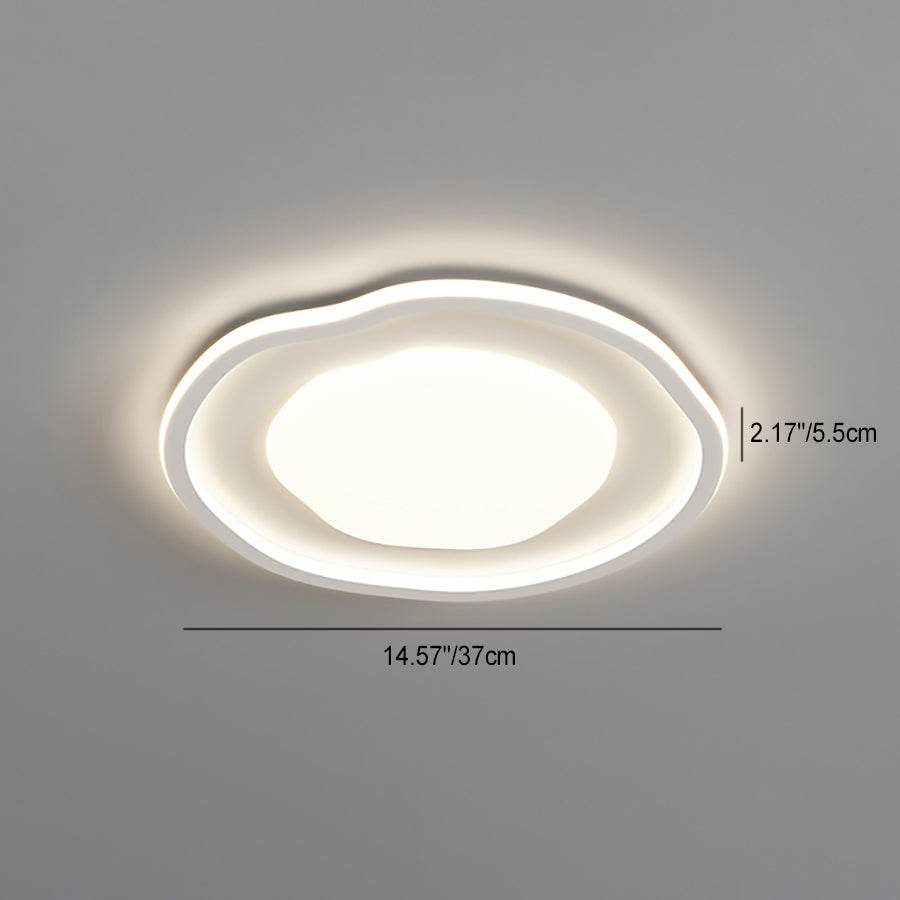 Plafonnier LED en aluminium et fer acrylique nuage moderne minimaliste irrégulier pour salon 