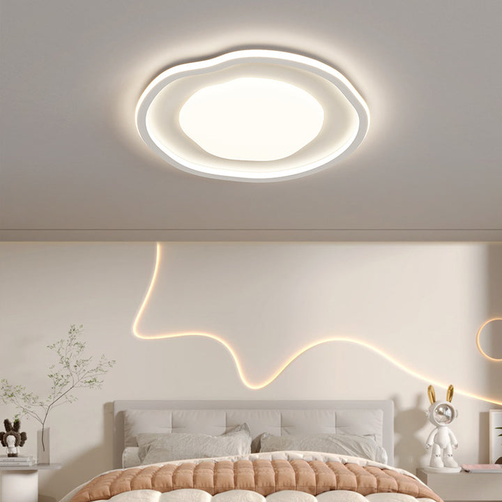 Plafonnier LED en aluminium et fer acrylique nuage moderne minimaliste irrégulier pour salon 