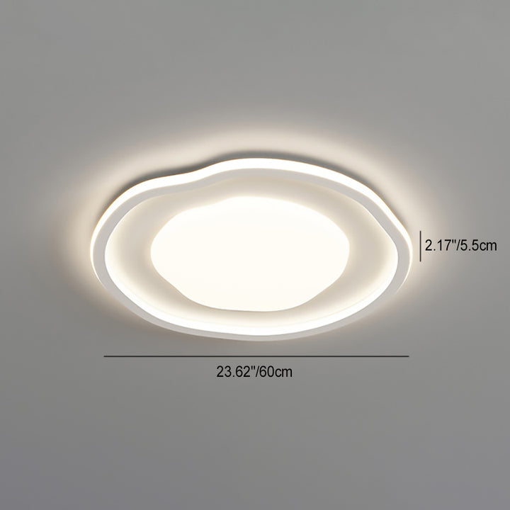 Plafonnier LED en aluminium et fer acrylique nuage moderne minimaliste irrégulier pour salon 