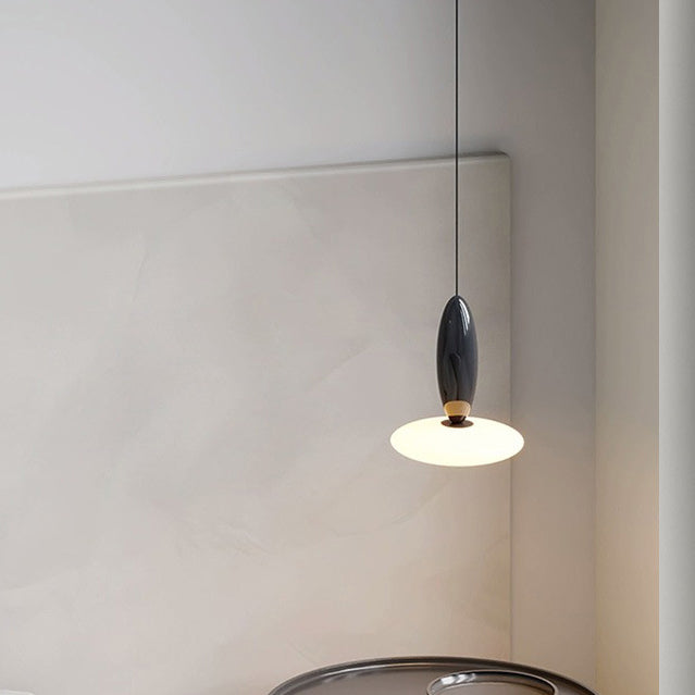 Lustre à LED en verre et métal ovale contemporain scandinave pour chambre à coucher 