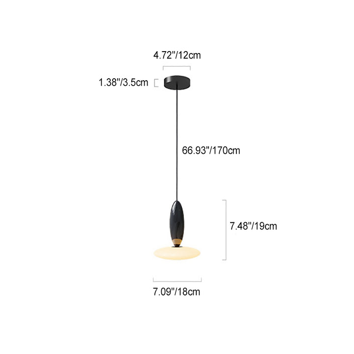 Lustre à LED en verre et métal ovale contemporain scandinave pour chambre à coucher 