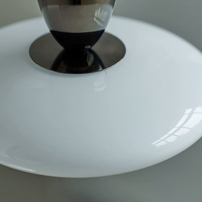 Lustre à LED en verre et métal ovale contemporain scandinave pour chambre à coucher 