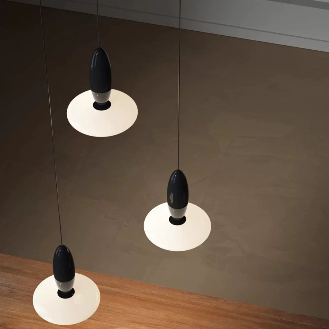 Lustre à LED en verre et métal ovale contemporain scandinave pour chambre à coucher 