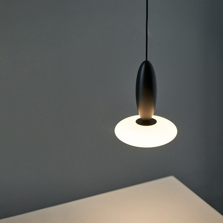 Lustre à LED en verre et métal ovale contemporain scandinave pour chambre à coucher 