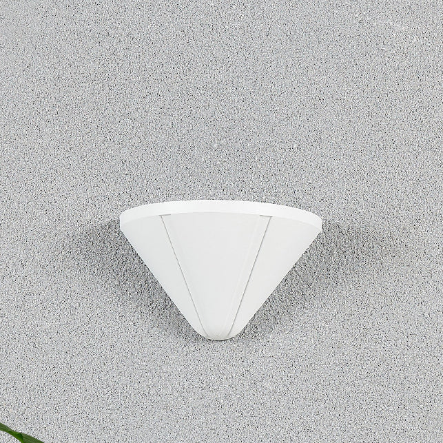 Applique murale LED en aluminium moulé sous pression en forme de triangle et de demi-cercle, minimaliste moderne et étanche, pour patio extérieur 