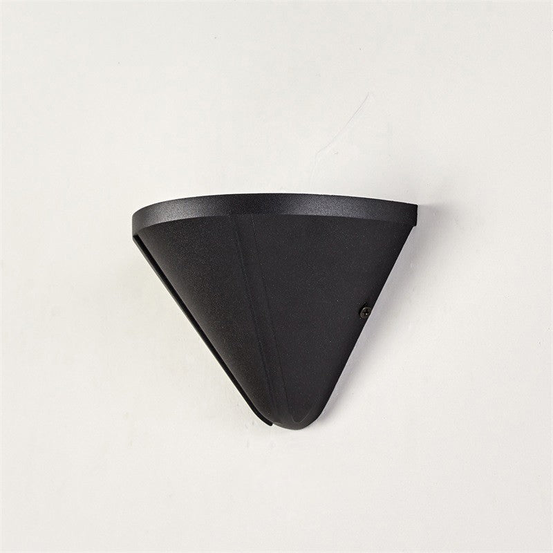 Applique murale LED en aluminium moulé sous pression en forme de triangle et de demi-cercle, minimaliste moderne et étanche, pour patio extérieur 