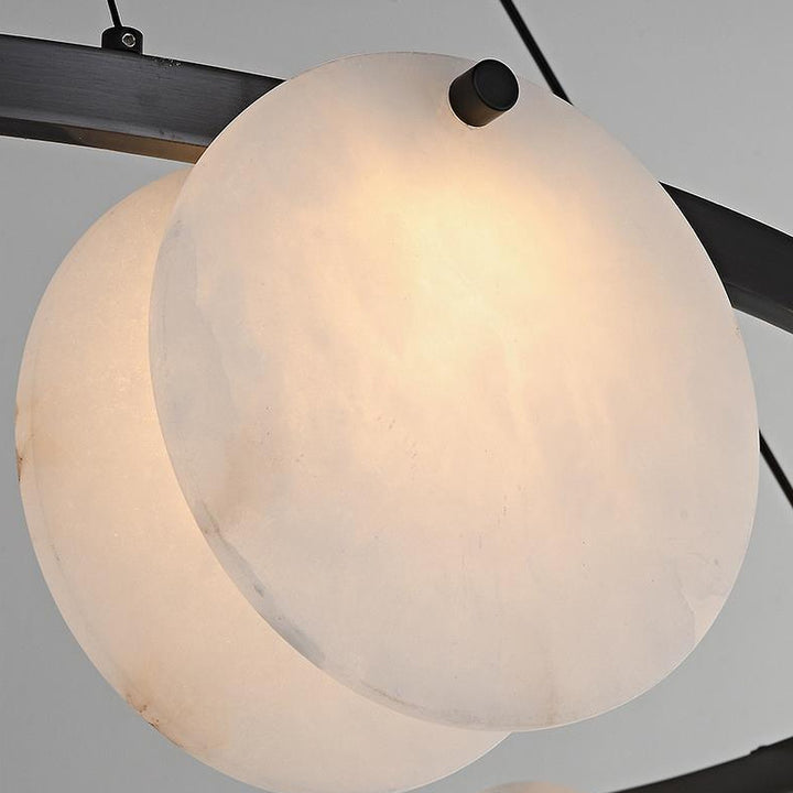 Chandelier Moderne Minimaliste Branche Cercle Rond Cuivre Marbre 8/10/12 Pour Salon 