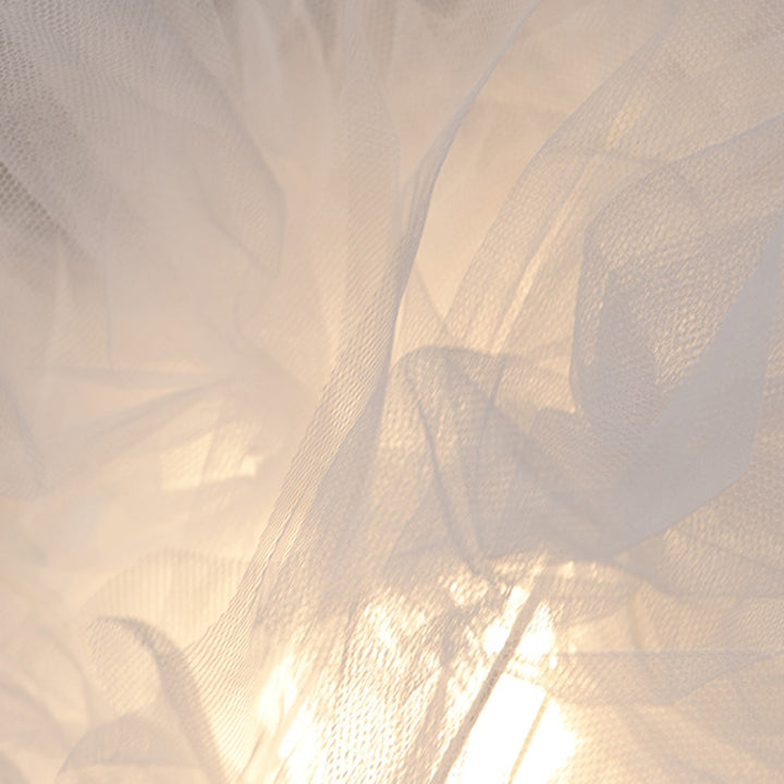 Zeitgenössische skandinavische romantische Blumenillusion Eisenstoff 1-Licht Pendelleuchte für das Schlafzimmer 