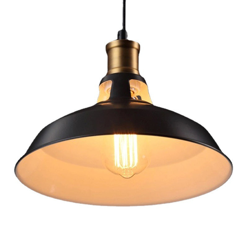 Zeitgenössische industrielle Scheibe ausgestellter hohler Zylinder Eisen 1-Licht Pendelleuchte für Wohnzimmer 