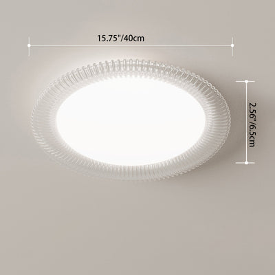 Plafonnier LED encastré en fer acrylique rond minimaliste moderne pour salon 
