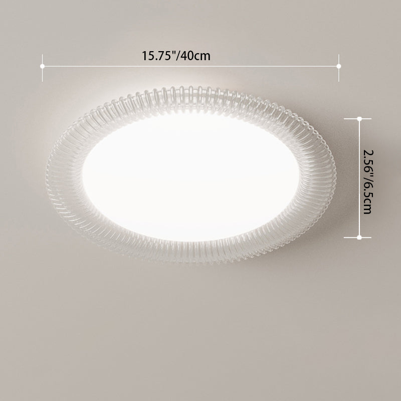 Plafonnier LED encastré en fer acrylique rond minimaliste moderne pour salon 