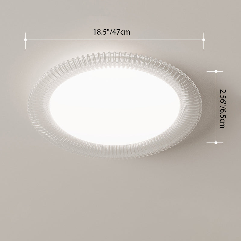 Plafonnier LED encastré en fer acrylique rond minimaliste moderne pour salon 