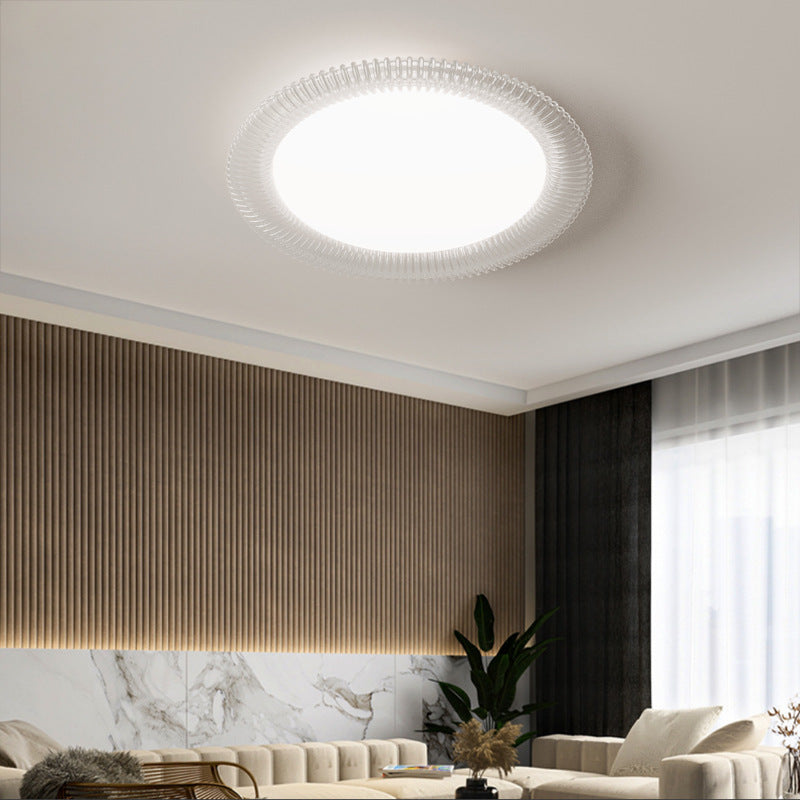 Plafonnier LED encastré en fer acrylique rond minimaliste moderne pour salon 