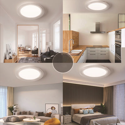 Plafonnier LED encastré en fer acrylique rond minimaliste moderne pour salon 