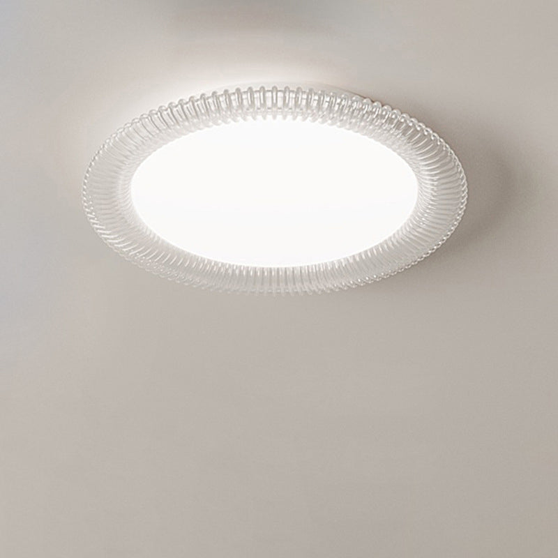 Plafonnier LED encastré en fer acrylique rond minimaliste moderne pour salon 