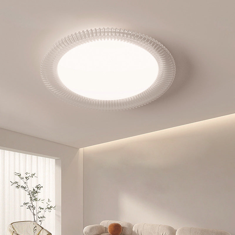 Plafonnier LED encastré en fer acrylique rond minimaliste moderne pour salon 