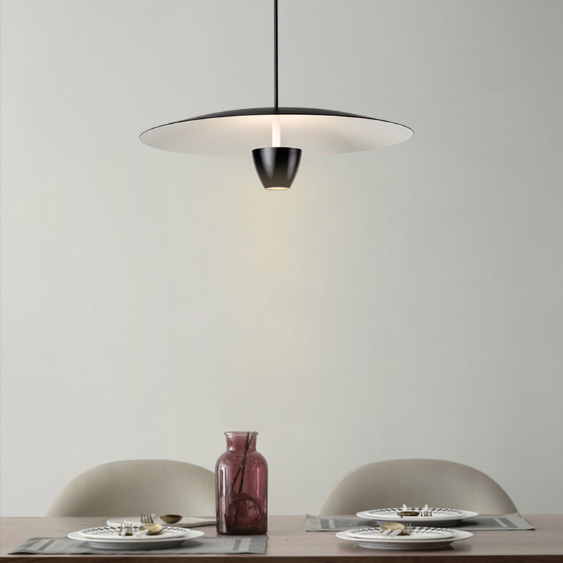 Lámpara colgante LED de hierro con base cilíndrica de media vuelta moderna minimalista para sala de estar 