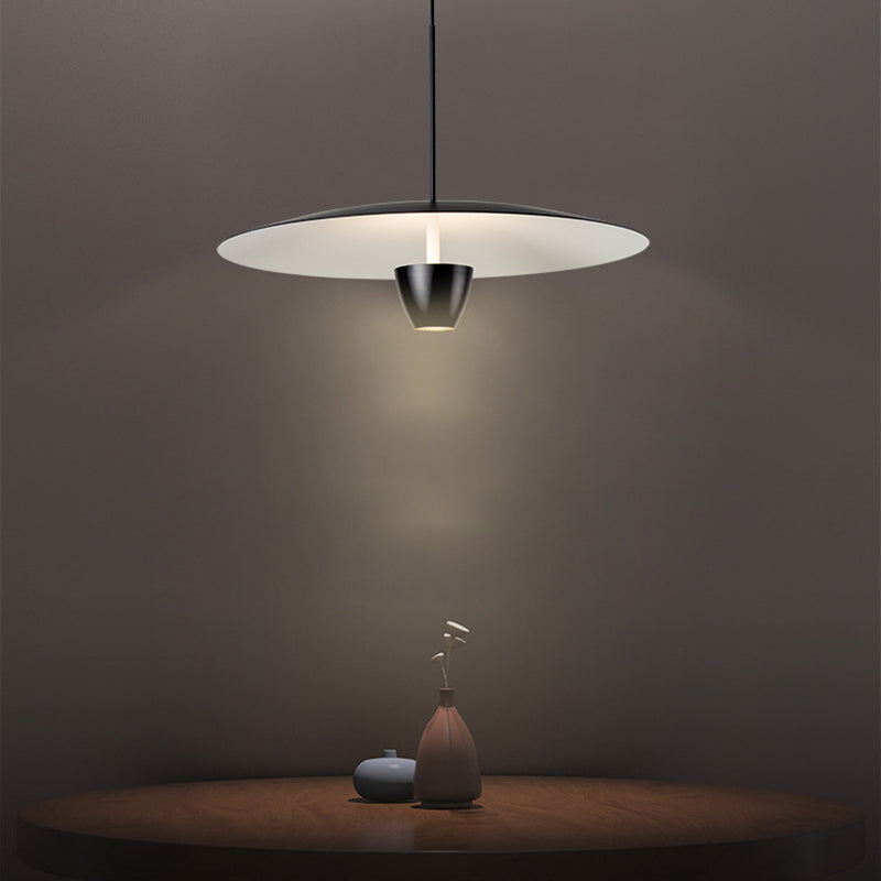 Lámpara colgante LED de hierro con base cilíndrica de media vuelta moderna minimalista para sala de estar 
