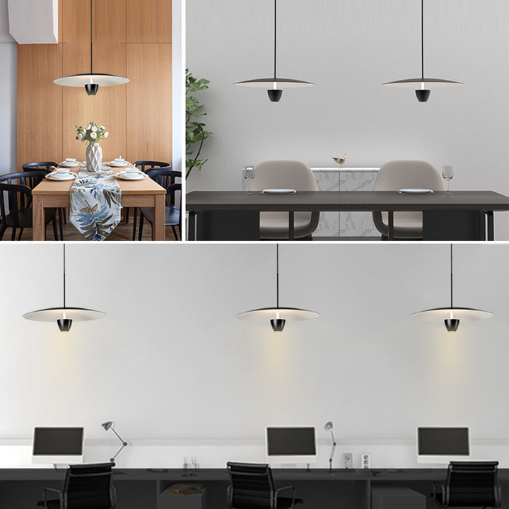 Lámpara colgante LED de hierro con base cilíndrica de media vuelta moderna minimalista para sala de estar 