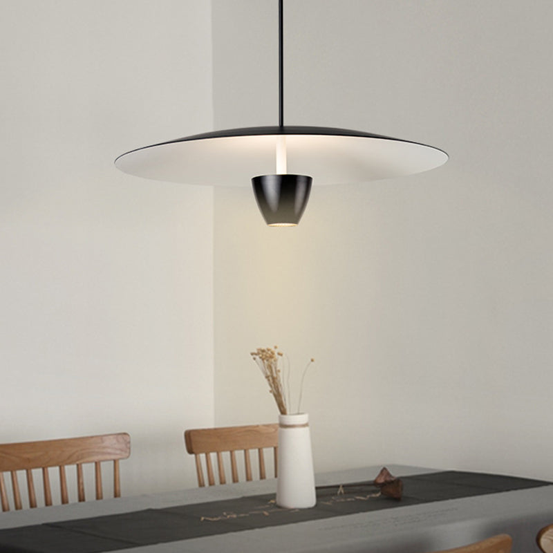 Lámpara colgante LED de hierro con base cilíndrica de media vuelta moderna minimalista para sala de estar 