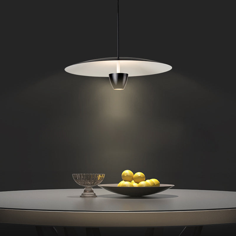 Lámpara colgante LED de hierro con base cilíndrica de media vuelta moderna minimalista para sala de estar 