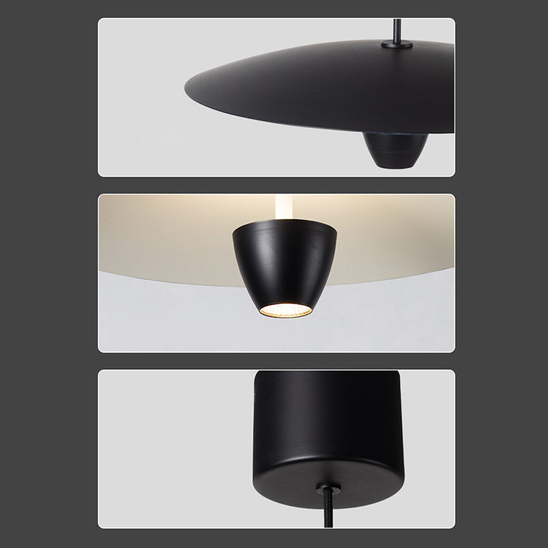 Lámpara colgante LED de hierro con base cilíndrica de media vuelta moderna minimalista para sala de estar 