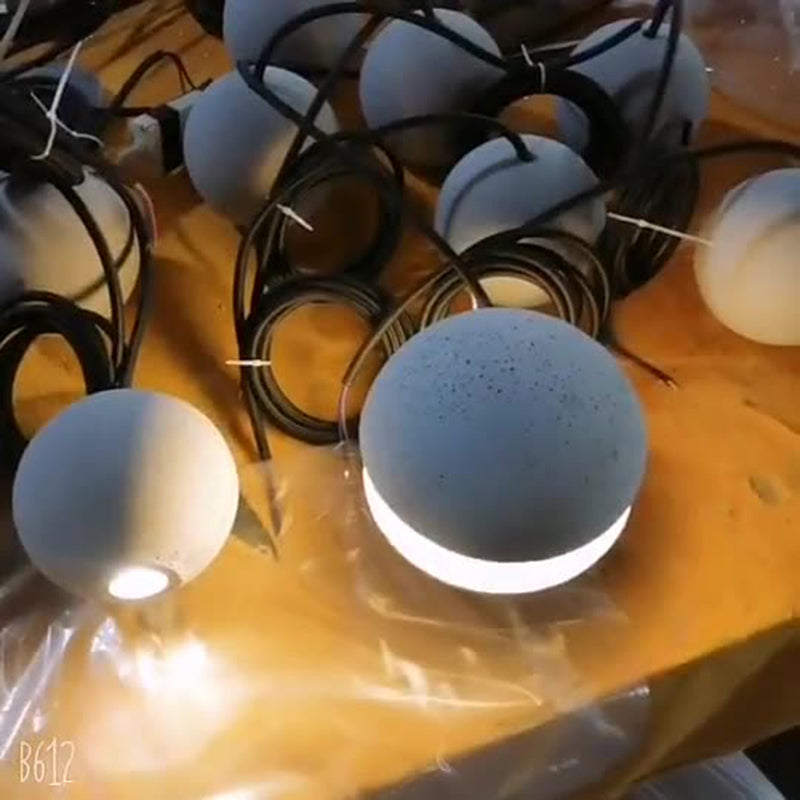 Contemporary Scandinavian Planets Moon Cement Aluminum Acrylic 1-Light Pendant Light For Bedroom