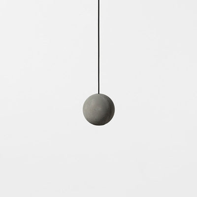 Contemporary Scandinavian Planets Moon Cement Aluminum Acrylic 1-Light Pendant Light For Bedroom