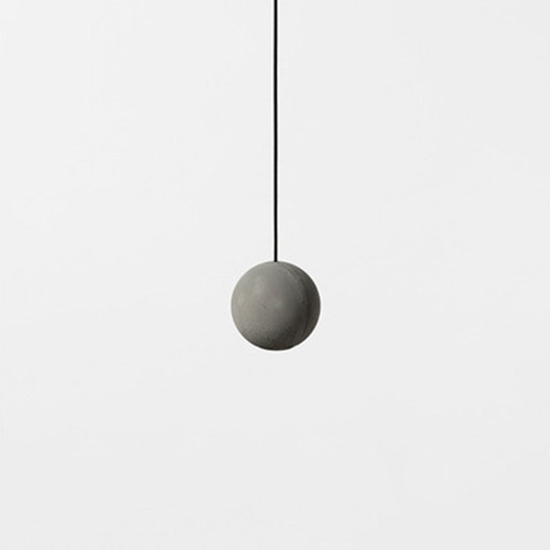 Contemporary Scandinavian Planets Moon Cement Aluminum Acrylic 1-Light Pendant Light For Bedroom