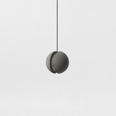 Contemporary Scandinavian Planets Moon Cement Aluminum Acrylic 1-Light Pendant Light For Bedroom