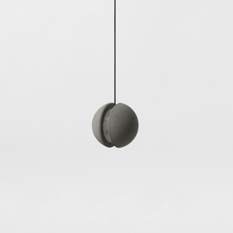 Contemporary Scandinavian Planets Moon Cement Aluminum Acrylic 1-Light Pendant Light For Bedroom