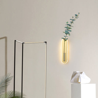 Modern Minimalist Round Oval Cylinder Iron Acrylic LED Wall Sconce Lamp For Bedroom