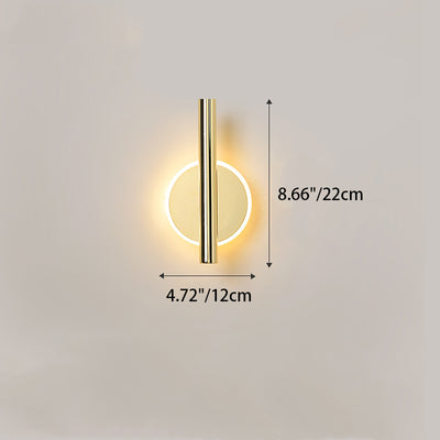Modern Minimalist Round Oval Cylinder Iron Acrylic LED Wall Sconce Lamp For Bedroom