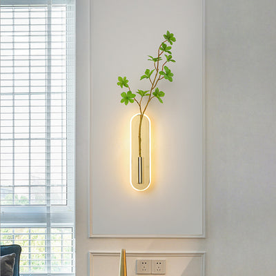 Modern Minimalist Round Oval Cylinder Iron Acrylic LED Wall Sconce Lamp For Bedroom