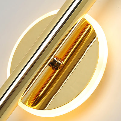 Modern Minimalist Round Oval Cylinder Iron Acrylic LED Wall Sconce Lamp For Bedroom