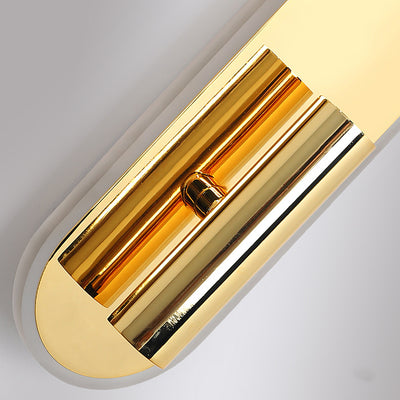 Modern Minimalist Round Oval Cylinder Iron Acrylic LED Wall Sconce Lamp For Bedroom
