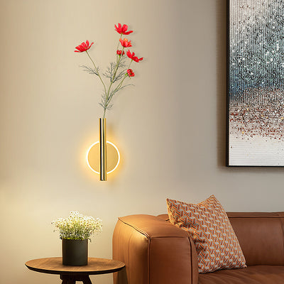 Modern Minimalist Round Oval Cylinder Iron Acrylic LED Wall Sconce Lamp For Bedroom