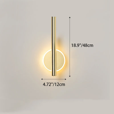 Modern Minimalist Round Oval Cylinder Iron Acrylic LED Wall Sconce Lamp For Bedroom