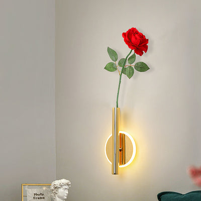 Modern Minimalist Round Oval Cylinder Iron Acrylic LED Wall Sconce Lamp For Bedroom
